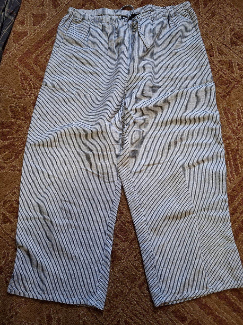 Norton McNaughton Blue and White Pinstripe Relaxed Joggers (Mis522)